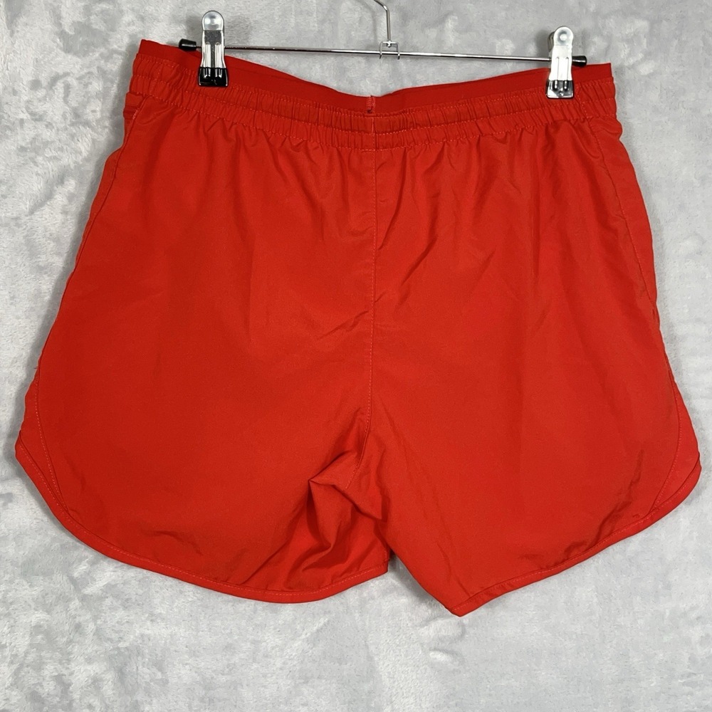 Nike Dri Fit Womens Lined Running Shorts M Red Drawstring 4" Lacrosse Zip Pocket - Picture 7 of 14